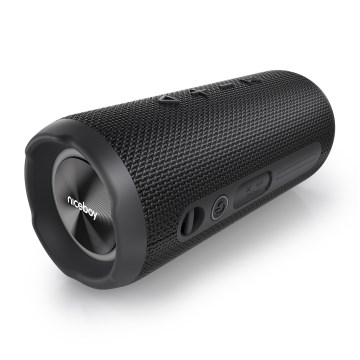 Niceboy Nexus - Draadloze LED-luidspreker met microfoon 26W/4000 mAh IPX6 zwart