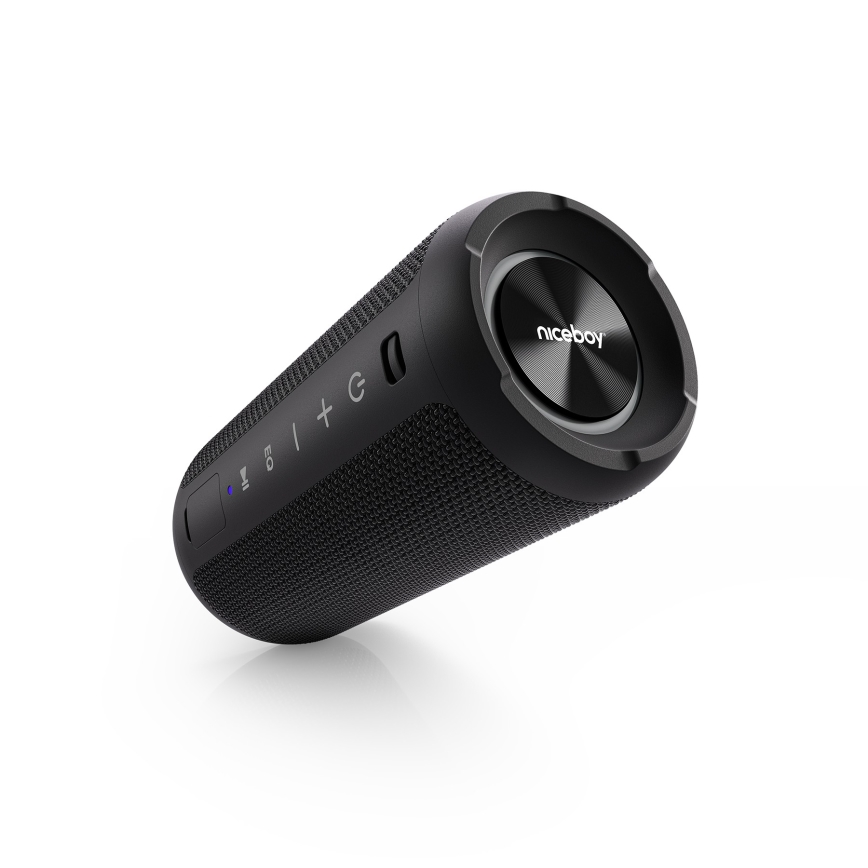 Niceboy Orion - LED Draadloze luidspreker met een microfoon 24W/2200 mAh IPX7 zwart