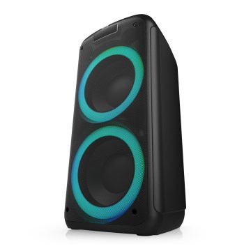 Niceboy PARTY Boss 2 - LED Draadloze luidspreker met een microfoon en powerbank Functie 200W/4500 mAh + afstandsbediening