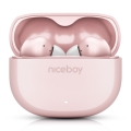Niceboy Pins 4 - Draadloze oordopjes met ANC 400 mAh + 2x 50 mAh IPX4 roze