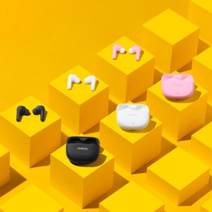 Niceboy Pins 4 - Draadloze oordopjes met ANC 400 mAh + 2x 50 mAh IPX4 roze