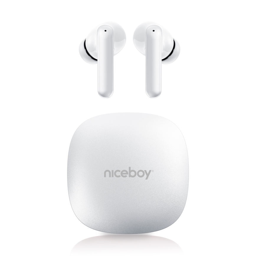 Niceboy Pins 4 PRO - Draadloze oordopjes met ANC 380 mAh + 2x 35 mAh IP54 wit