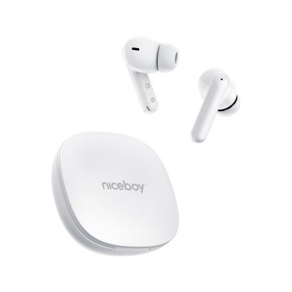 Niceboy Pins 4 PRO - Draadloze oordopjes met ANC 380 mAh + 2x 35 mAh IP54 wit