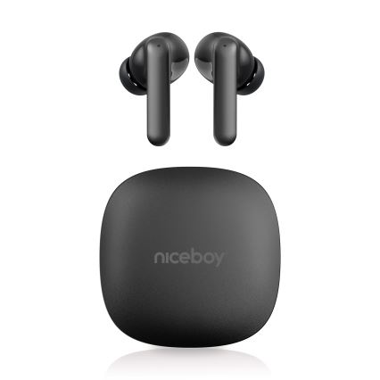 Niceboy Pins 4 PRO - Draadloze oordopjes met ANC 380 mAh + 2x 35 mAh IP54 zwart