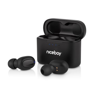 Niceboy Podsie 4 - Draadloze hoofdtelefoons IP54 zwart