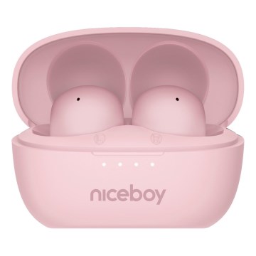 Niceboy Podsie 4 POP - Draadloze oordopjes 400 mAh + 2×40 mAh IPX4 roze