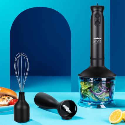 Niceboy Twister T1 Set - Staafmixer met accessoires 500W/230V zwart