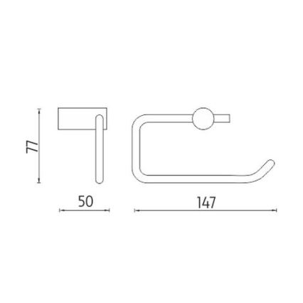 NIMCO BR 11055-26 - Toiletpapierhouder BORMO glanzend chroom