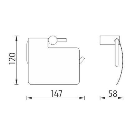 NIMCO BR 11055B-26 - Toiletpapierhouder BORMO glanzend chroom