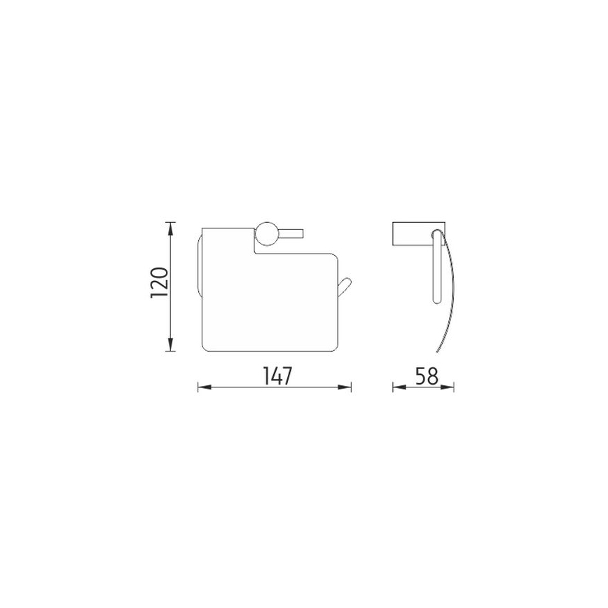 NIMCO BR 11055B-26 - Toiletpapierhouder BORMO glanzend chroom