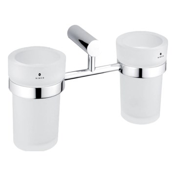 NIMCO BR 11058DW-26 - Wandhouder voor tandenborstels BORMO mat glas/glanzend chroom