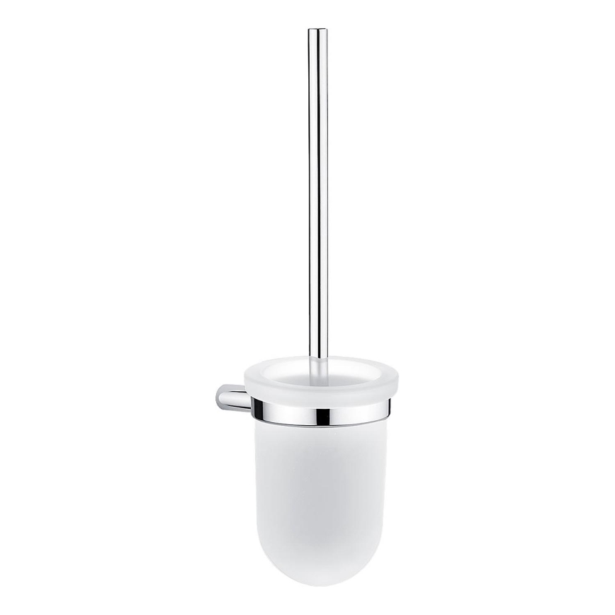 NIMCO BR 11094WN-26 - Wandgemonteerde toiletborstel BORMO mat glas/glanzend chroom