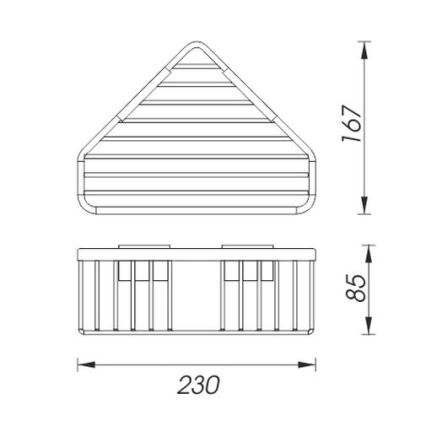 NIMCO Ki 14003-26 - Douchewandplank KIBO glanzend chroom