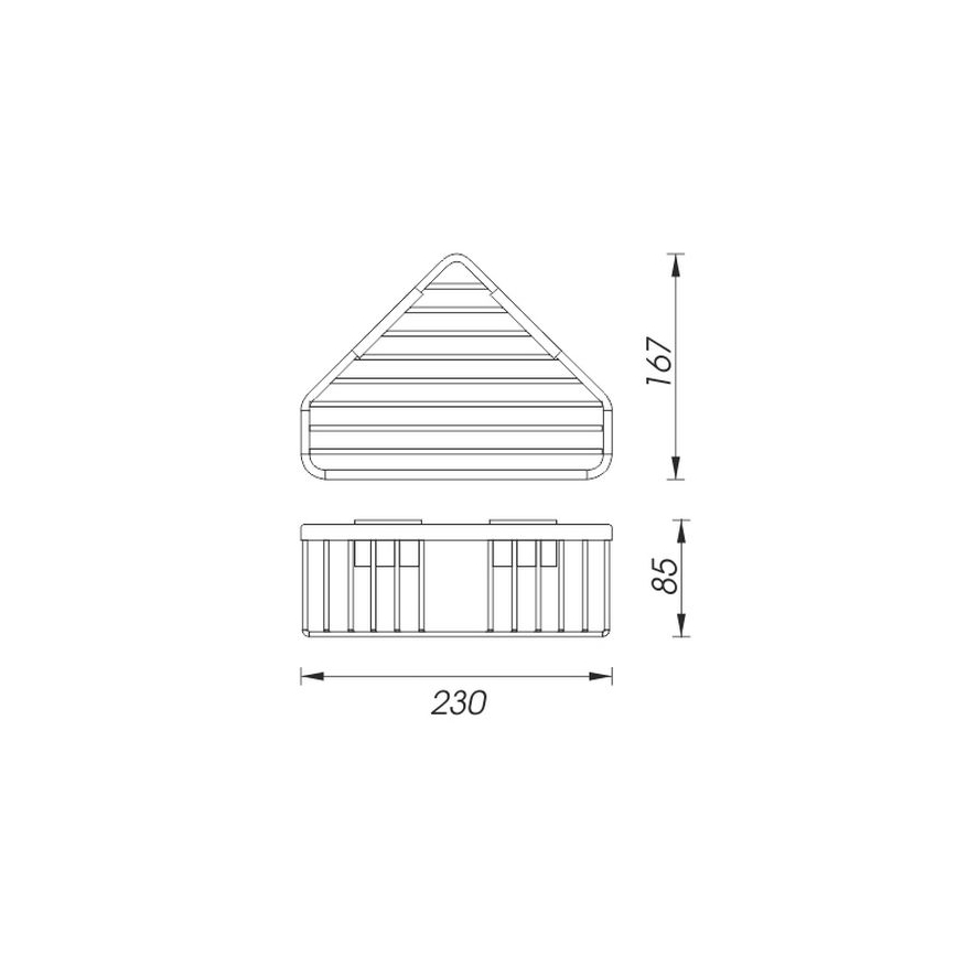 NIMCO Ki 14003-26 - Douchewandplank KIBO glanzend chroom