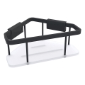 NIMCO Ki-14003-B-90 - Douchewandplank KIBO mat zwart/wit
