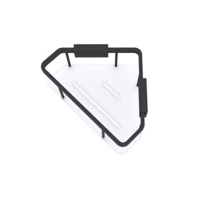 NIMCO Ki-14003-B-90 - Douchewandplank KIBO mat zwart/wit
