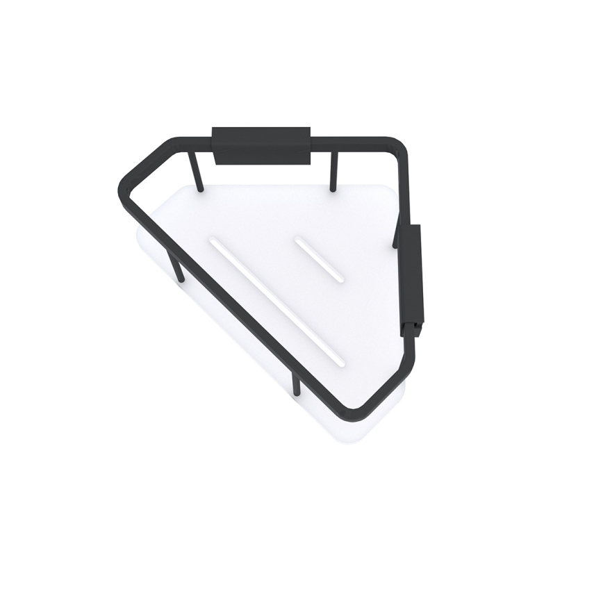 NIMCO Ki-14003-B-90 - Douchewandplank KIBO mat zwart/wit