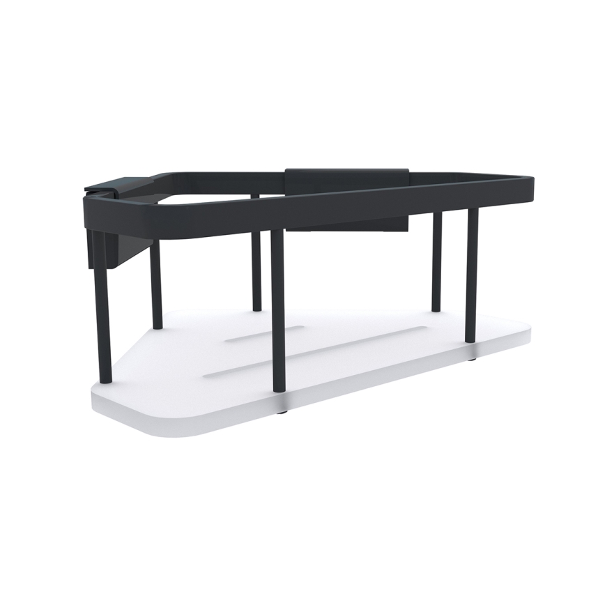 NIMCO Ki-14003-B-90 - Douchewandplank KIBO mat zwart/wit