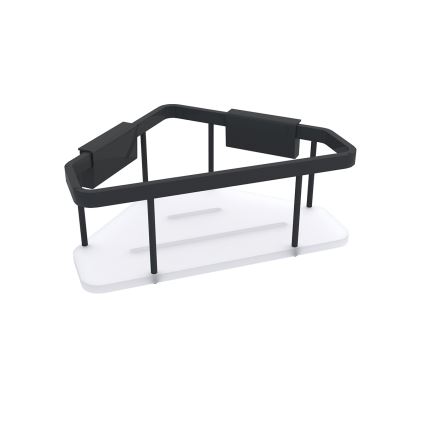NIMCO Ki-14003-B-90 - Douchewandplank KIBO mat zwart/wit