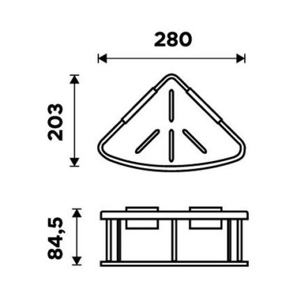 NIMCO Ki 14008-B-26 - Douchewandplank KIBO glanzend chroom