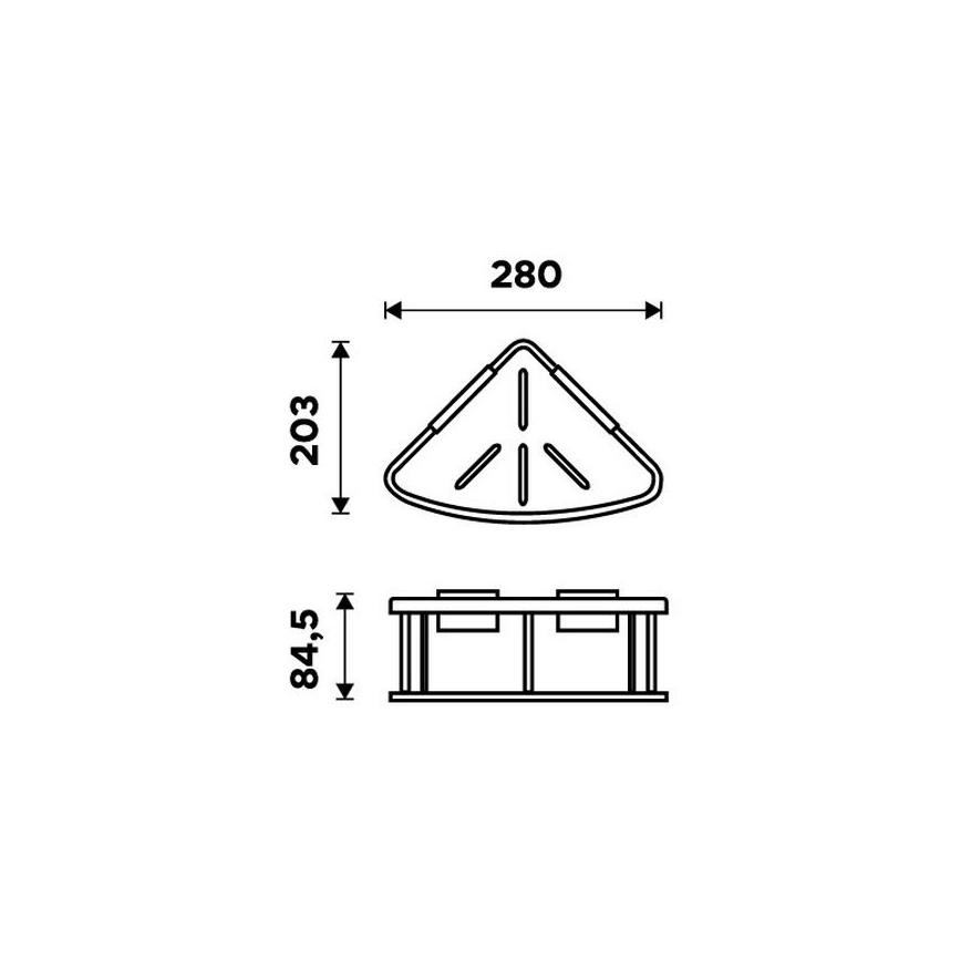 NIMCO Ki 14008-B-26 - Douchewandplank KIBO glanzend chroom