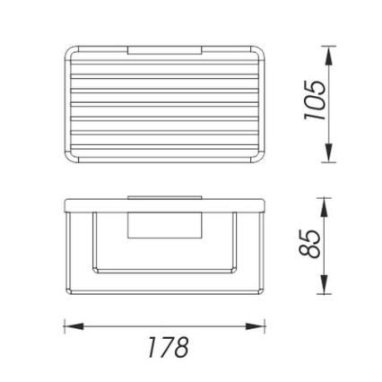 NIMCO Ki 14015-26 - Douchewandplank KIBO glanzend chroom