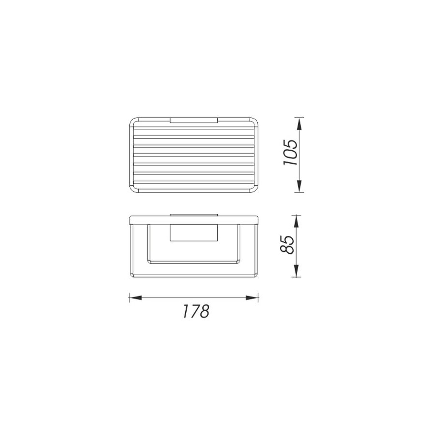 NIMCO Ki 14015-26 - Wandplank voor douche KIBO glanzend chroom