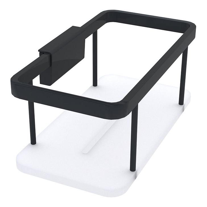 NIMCO Ki-14015-B-90 - Douchewandplank KIBO mat zwart/wit