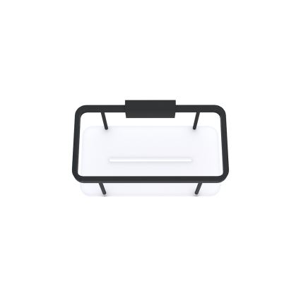NIMCO Ki-14015-B-90 - Douchewandplank KIBO mat zwart/wit