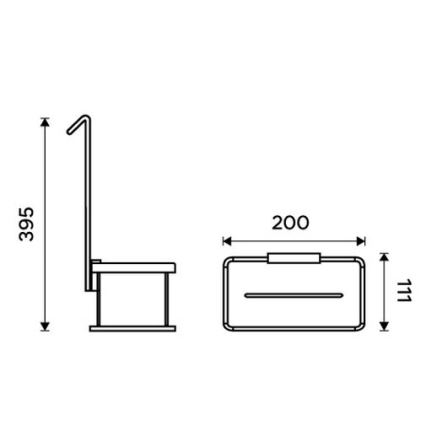 NIMCO Ki 14015H-B-26 - Douchewandplank KIBO glanzend chroom