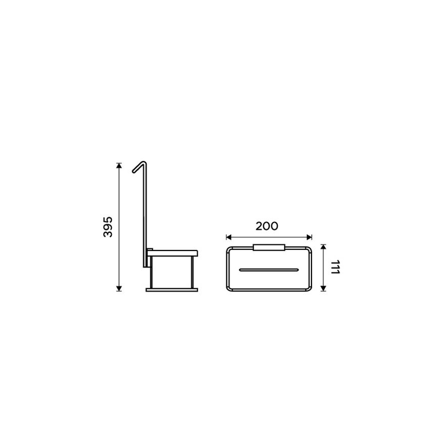 NIMCO Ki 14015H-B-26 - Douchewandplank KIBO glanzend chroom