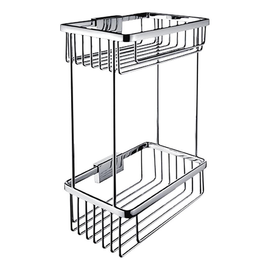 NIMCO Ki 14017D-26 - Tweelaagse douchewandplank KIBO glanzend chroom