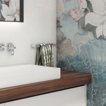 NIMCO MA 29035-26 - Handdoekhouder voor aan de muur MAYA 36 cm glanzend chroom