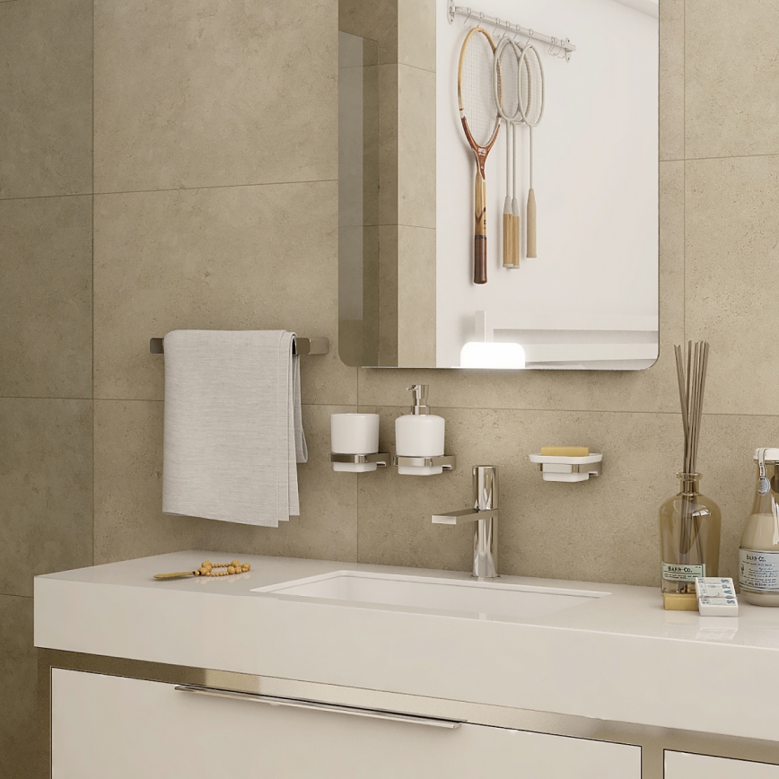 NIMCO MA 29035-26 - Handdoekhouder voor aan de muur MAYA 36 cm glanzend chroom