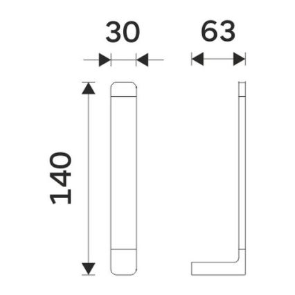 NIMCO MA 29055R-26 - Toiletpapierhouder MAYA glanzend chroom