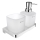 NIMCO MA 2905831C-26 - Zeepdispenser voor aan de muur en tandenborstelhouder MAYA 320 mm mat glas/glanzend chroom