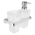 NIMCO MA 2905831H-26 - Zeepdispenser voor aan de muur en tandenborstelhouder MAYA 290 mm mat glas/glanzend chroom