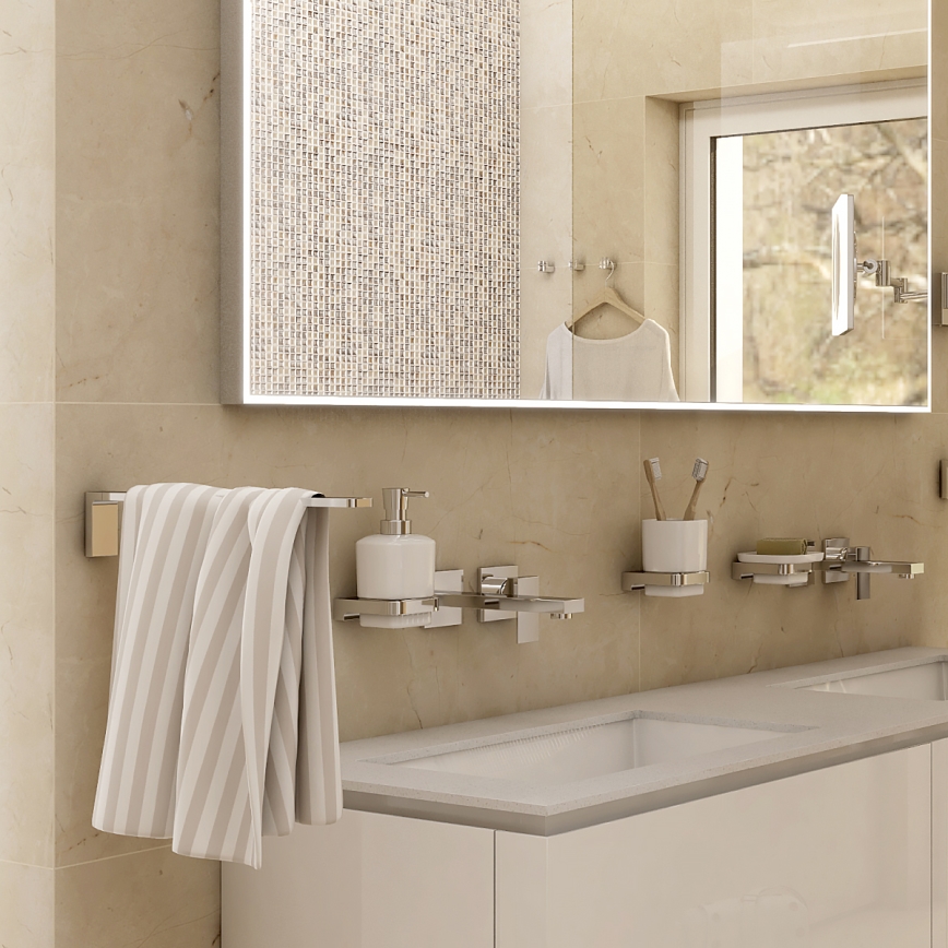 NIMCO MA 29097-26 - Handdoekhouder voor aan de muur MAYA 37 cm glanzend chroom