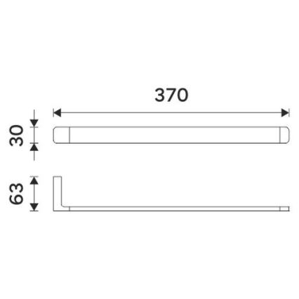 NIMCO MA 29097-26 - Handdoekhouder voor aan de muur MAYA 37 cm glanzend chroom