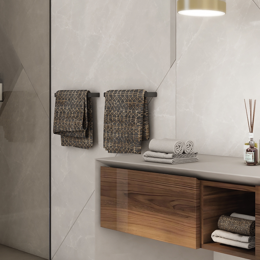 NIMCO MAC 29035-90 - Handdoekhouder voor aan de muur MAYA 36 cm mat zwart
