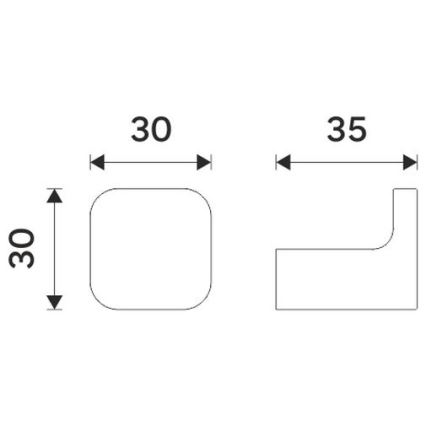 NIMCO MAC 29054-90 - Muurhaak MAYA mat zwart