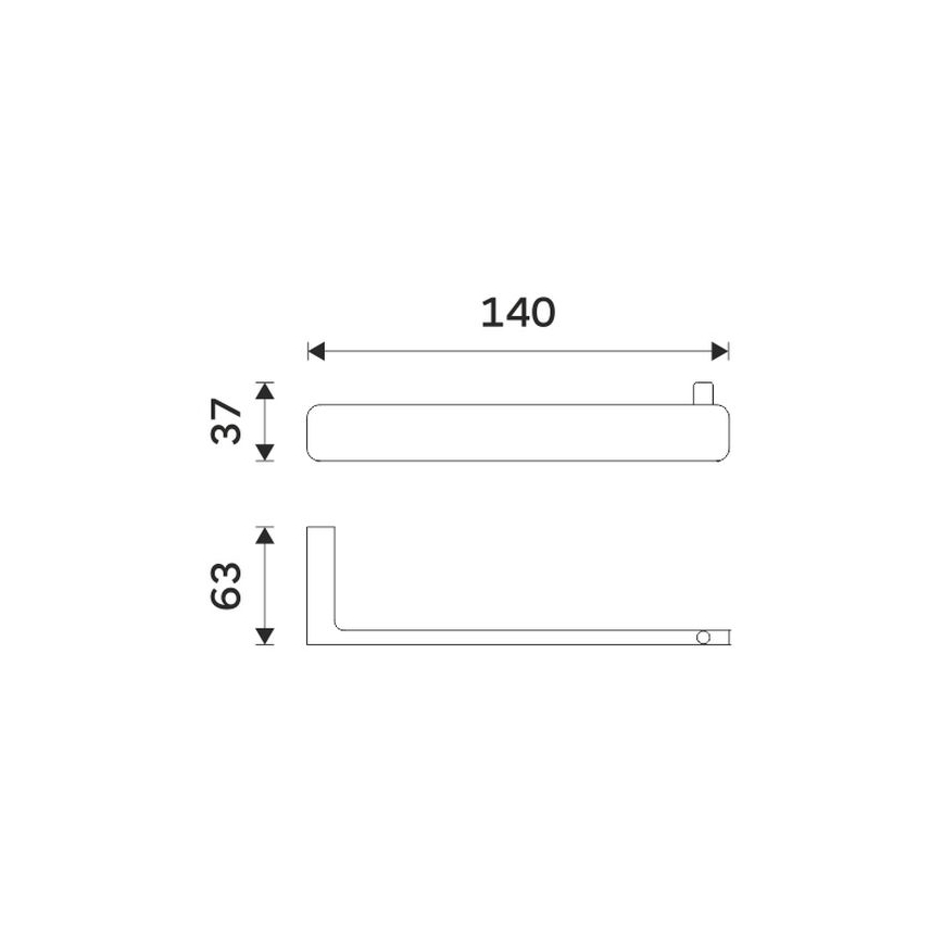 NIMCO MAC 29055-90 - Toiletpapierhouder MAYA mat zwart