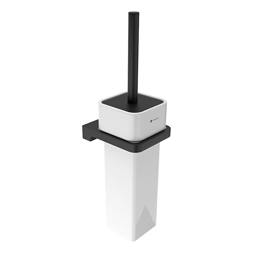 NIMCO MAC 29094K-90 - Wandgemonteerde toiletborstel MAYA wit/mat zwart