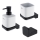 NIMCO MAC set-31K-T-90 - Wandgemonteerde zeepdispenser, tandenborstelhouder en wandhaak MAYA 320 mm wit/mat zwart