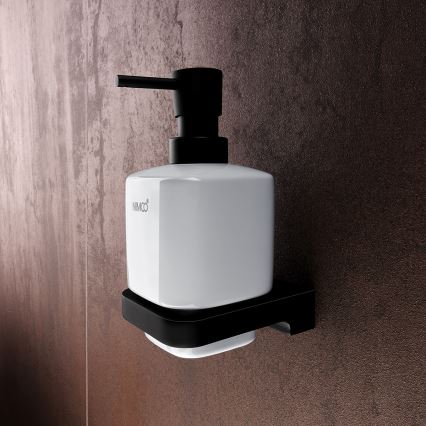 NIMCO MAC set-31K-T-90 - Wandgemonteerde zeepdispenser, tandenborstelhouder en wandhaak MAYA 320 mm wit/mat zwart