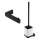NIMCO MAC set-94KN-90 - Wandgemonteerde toiletborstel en toiletrolhouder MAYA wit/mat zwart