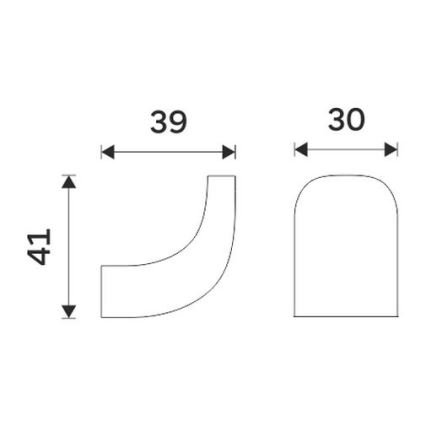 NIMCO NK 30054-26 - Muurhaak NIKAU glanzend chroom
