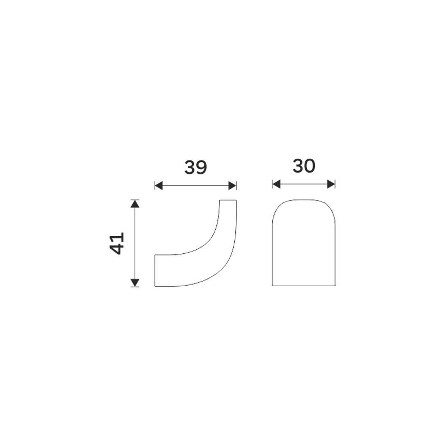 NIMCO NK 30054-26 - Muurhaak NIKAU glanzend chroom