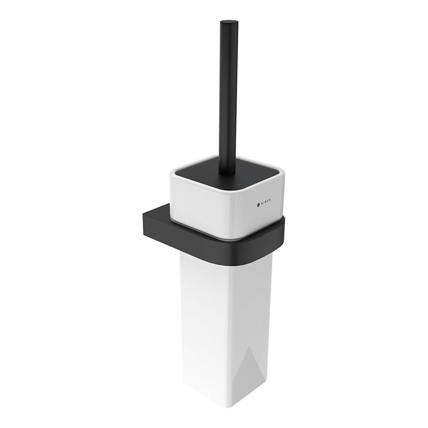 NIMCO NKC 30094K-90 - Wandgemonteerde toiletborstel NIKAU wit/mat zwart