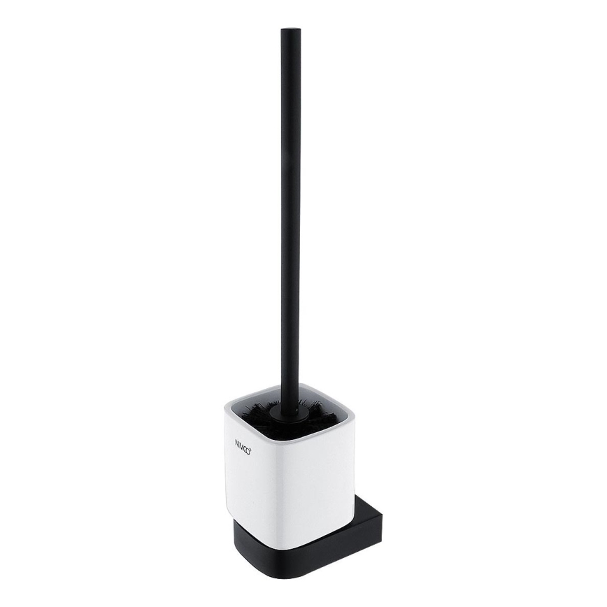 NIMCO NKC 30094KN-90 - Wandgemonteerde toiletborstel NIKAU wit/mat zwart